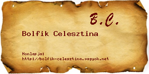 Bolfik Celesztina névjegykártya